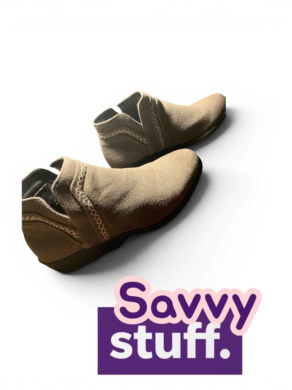 Savvy Tan Suede Ankle Booties